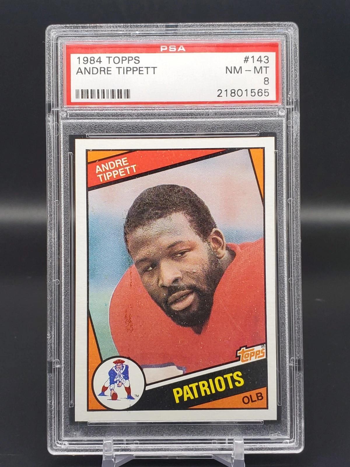 Andre Tippett 1984 Topps New England Patriots 143 PSA 8