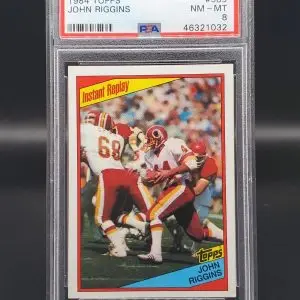 John Riggins 1984 Topps  Instant Replay Washington Redskins 389 PSA 8