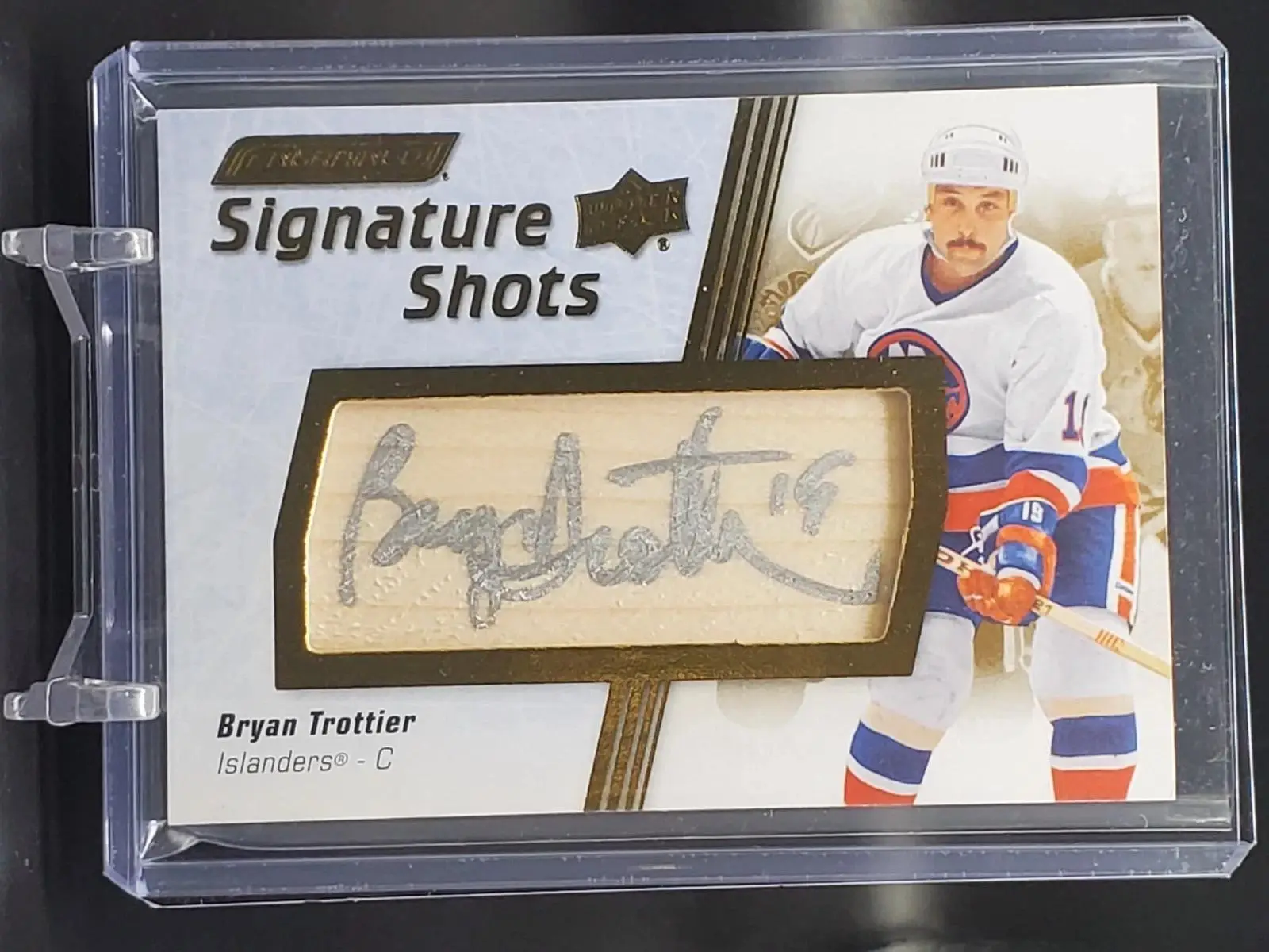 Bryan Trottier 2024-25 UD Engrained Icons Signature Shots New York Islanders