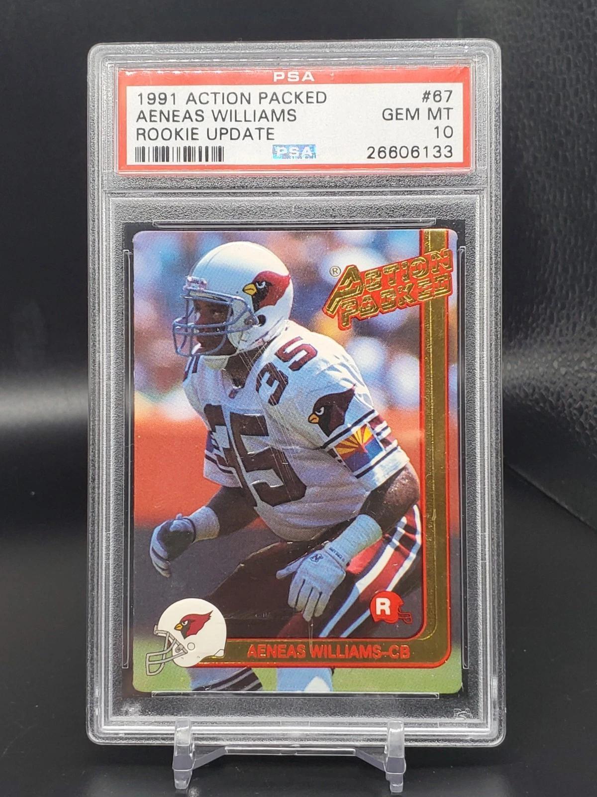 Aeneas Williams 1991 Action Packed Rookie Update Arizona Cardinals 67 PSA 10