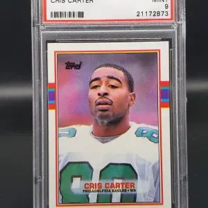 Cris Carter 1989 Topps Philadelphia Eagles 121 PSA 9
