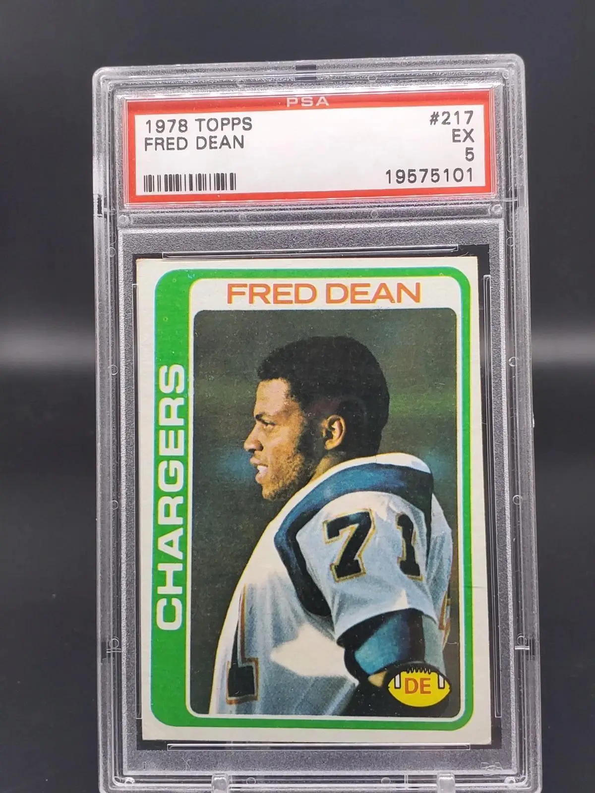 Fred Dean 1978 Topps San Diego Chargers 217 PSA 5