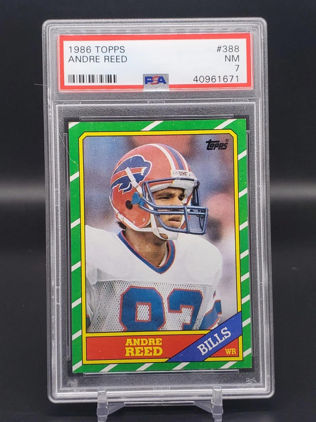 Andre Reed 1986 Topps Buffalo Bills RC 388 PSA 7