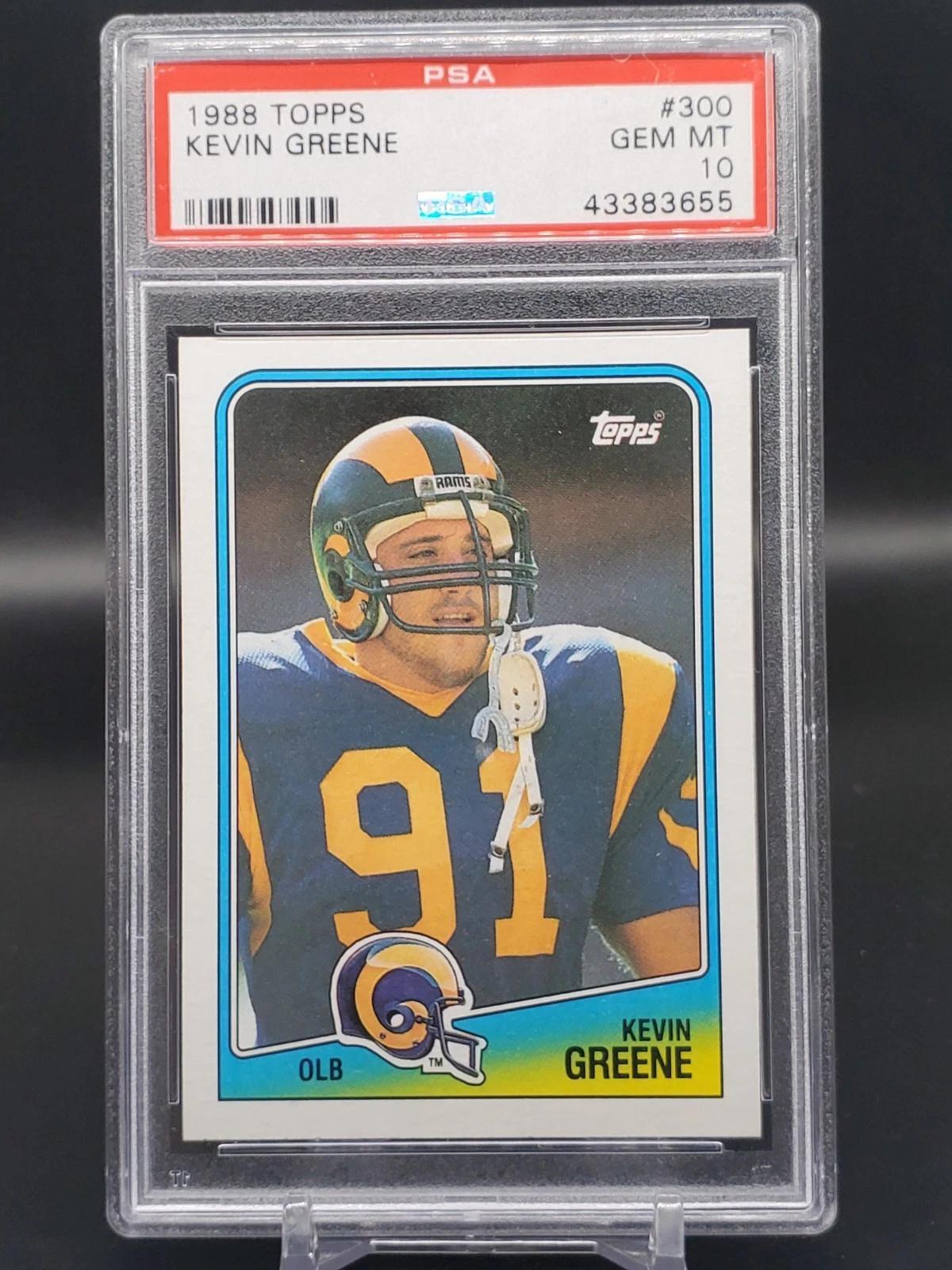 Kevin Greene 1988 Topps Rookie RC Los Angeles Rams 300 PSA 10