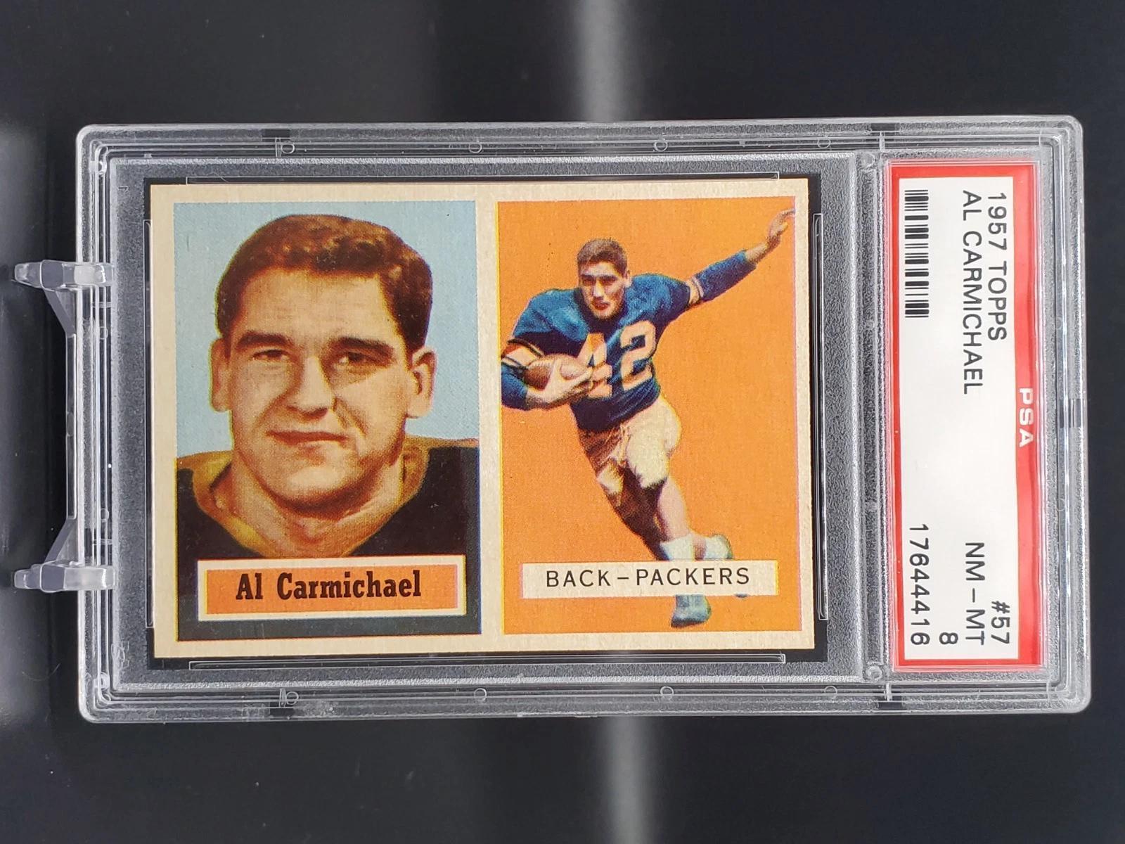 Al Carmichael 1957 Topps Green Bay Packers 57 PSA 8
