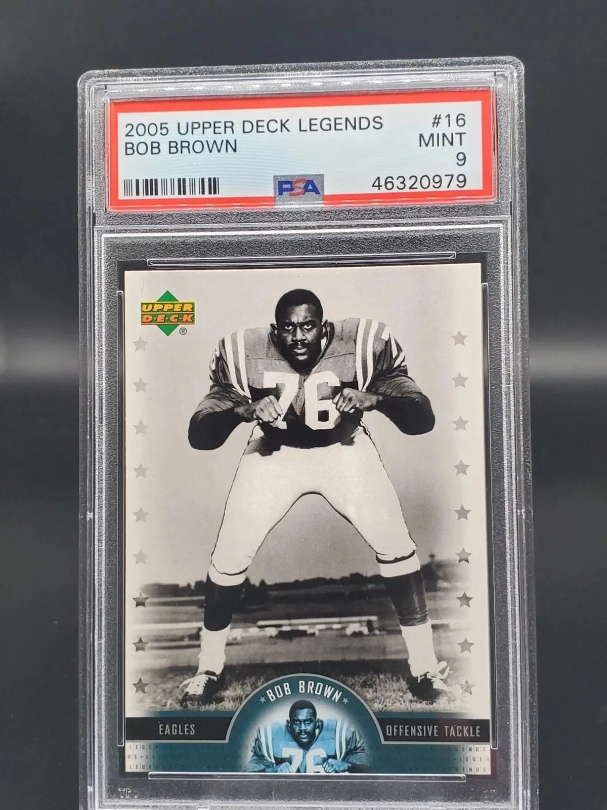 Bob Brown 2005 Upper Deck Legends Philadelphia Eagles 16 PSA 9