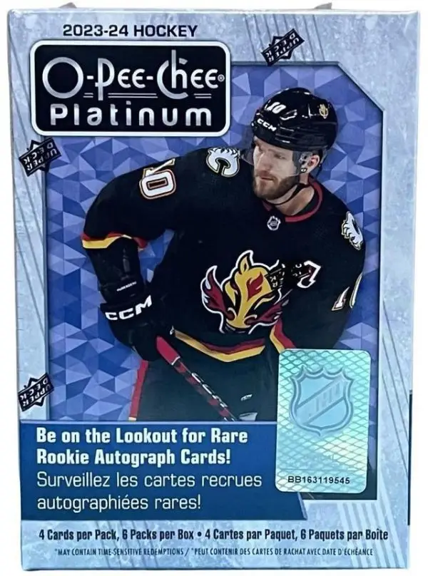 2023-24 Upper Deck O-Pee-Chee Hockey Blaster Box – 9 Packs Mit Je 8 Karten – Inkl. All-Stars & Rookies – Sammelspaß Für Fans