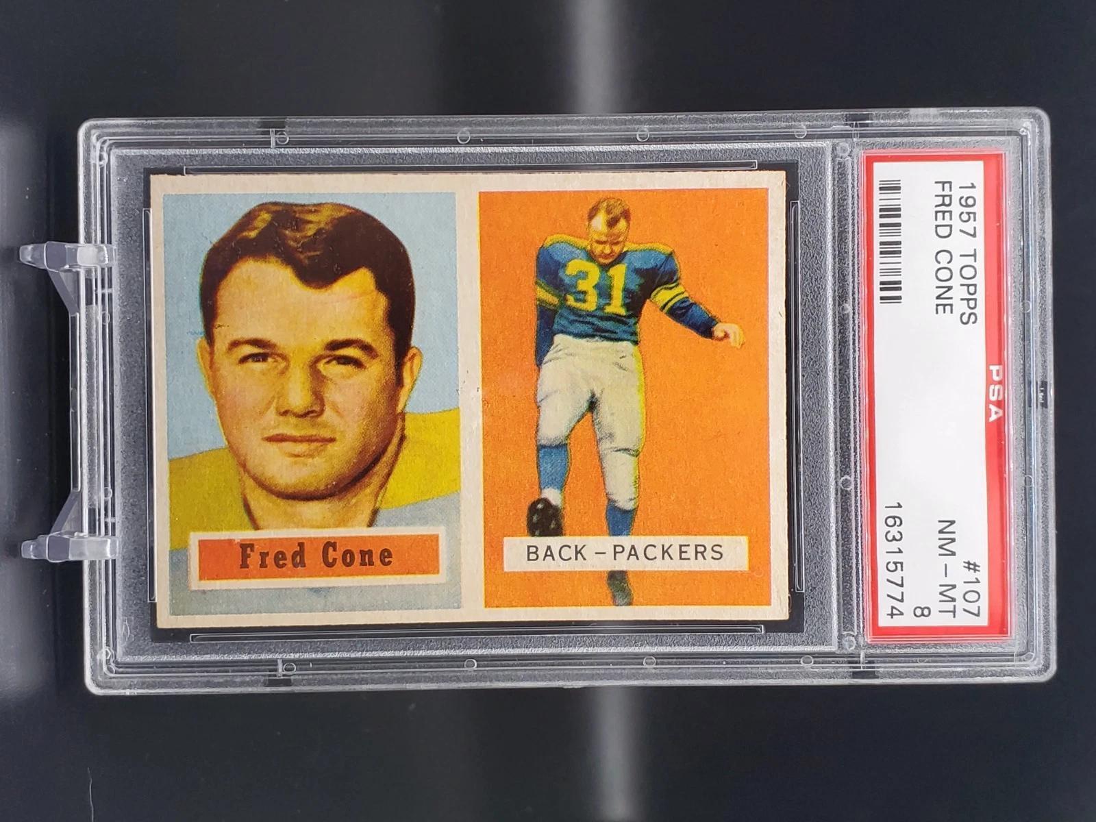 Fred Cone 1957 Topps Green Bay Packers 107 PSA 8