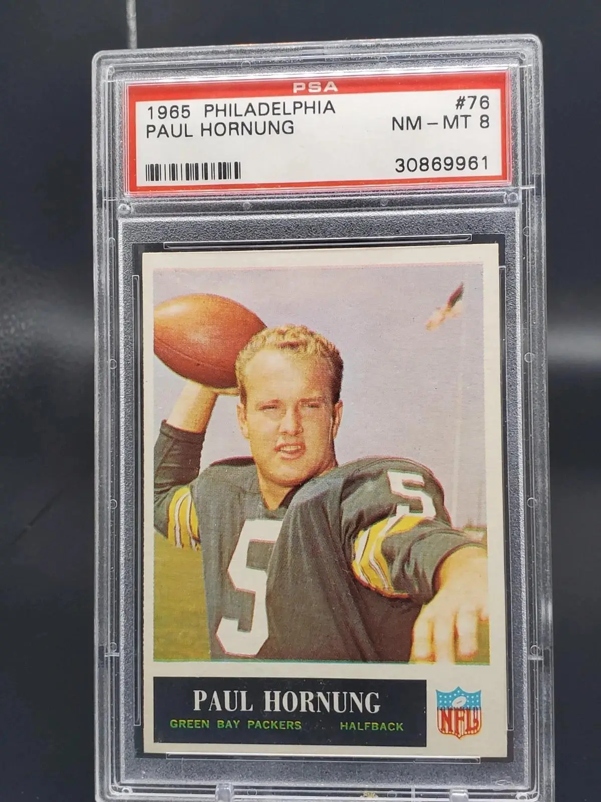 Paul Hornung 1965 Philadelphia Green Bay Packers #76 PSA 8