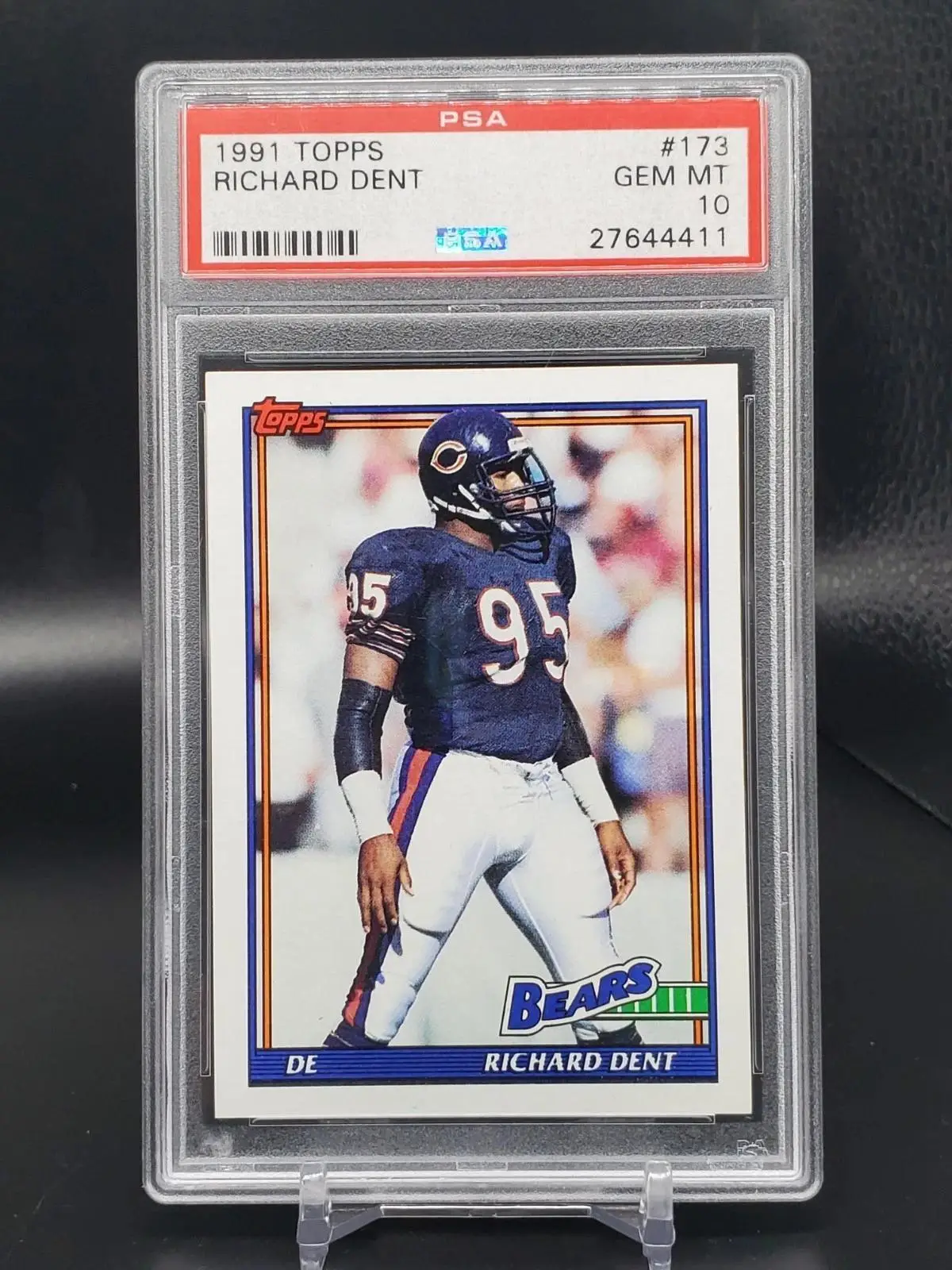 Richard Dent 1991 Topps Chicago Bears 173 PSA 10