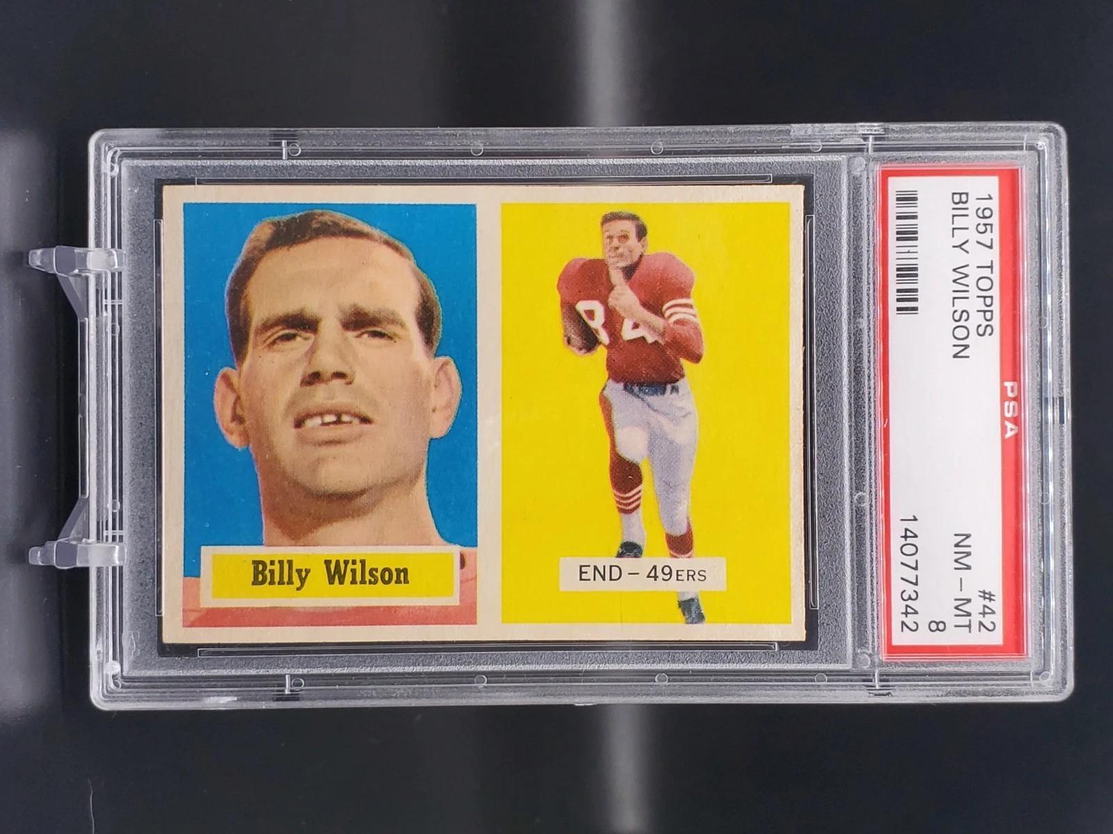 Billy Wilson 1957 Topps San Francisco 49ers PSA 8