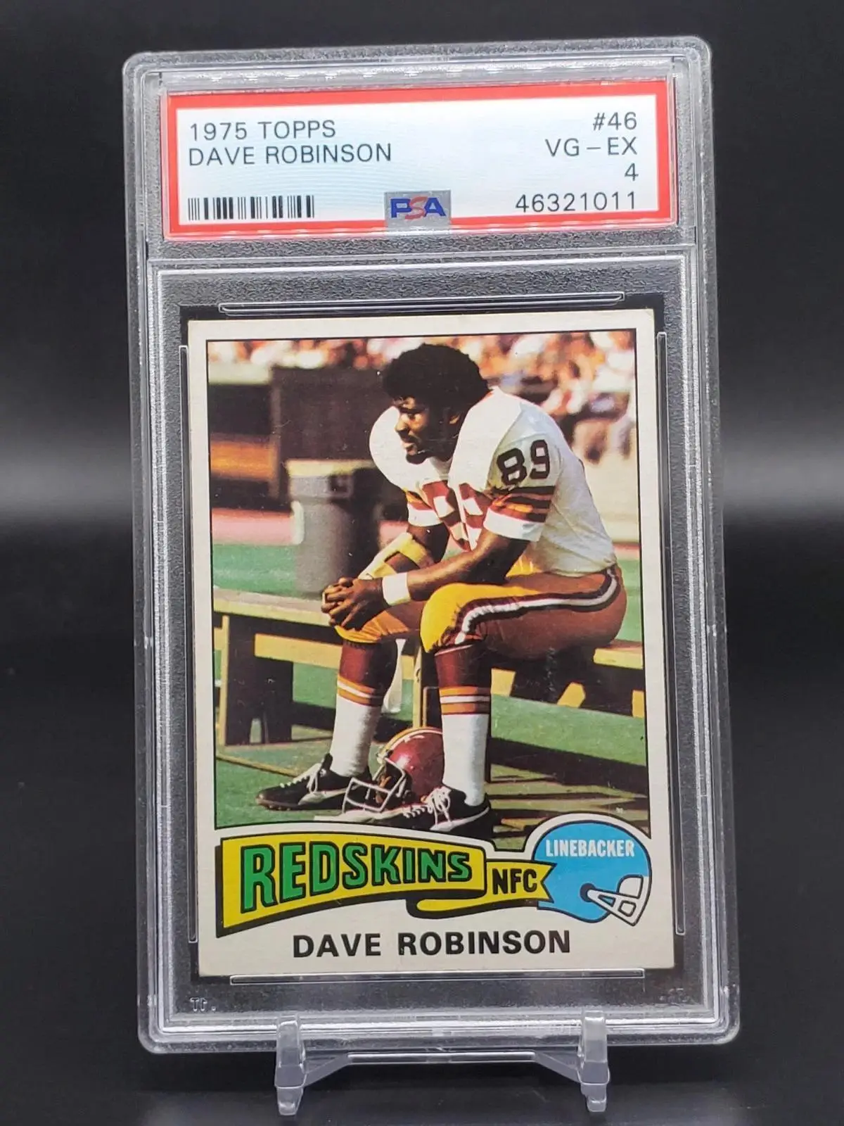 Dave Robinson 1975 Topps Washington Redskins 46 PSA 4