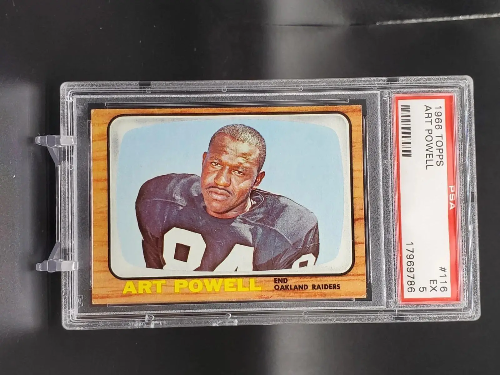 Art Powell 1966 Topps Oakland Raiders 116 PSA 5