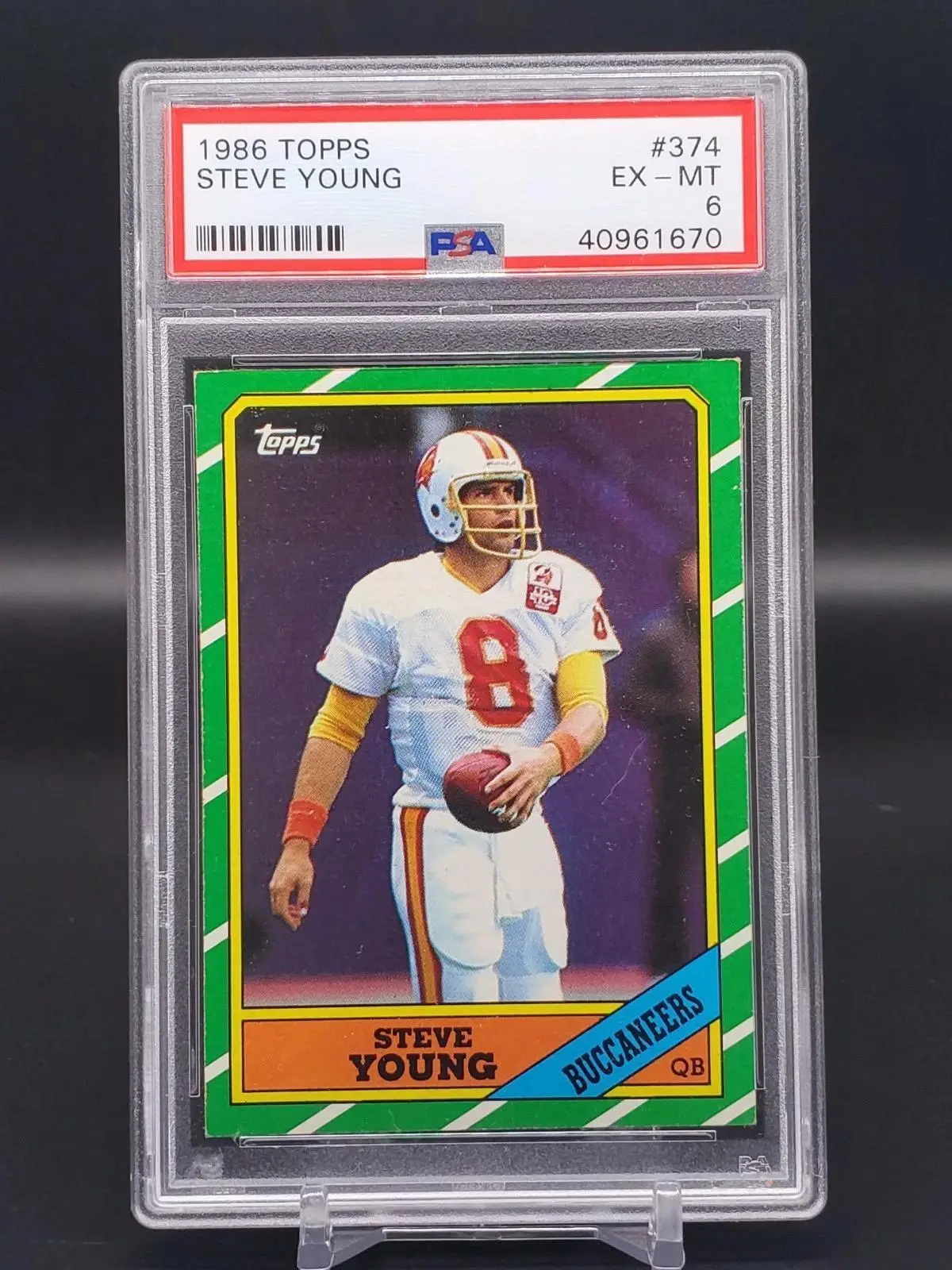 Steve Young 1986 Topps RC Tampa Bay Buccaneers 374 PSA 6