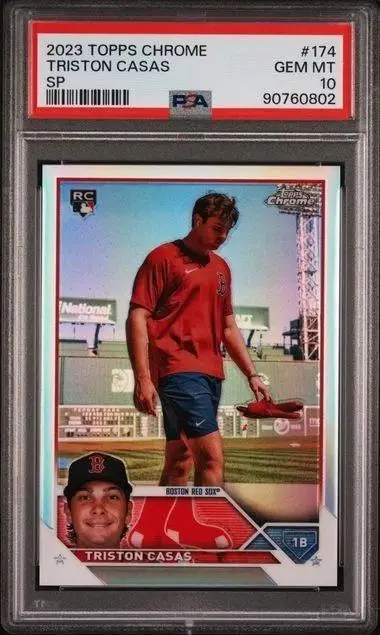 Triston Casas 2023 Topps Chrome SP Photo Variation Boston Red Sox PSA 10 174