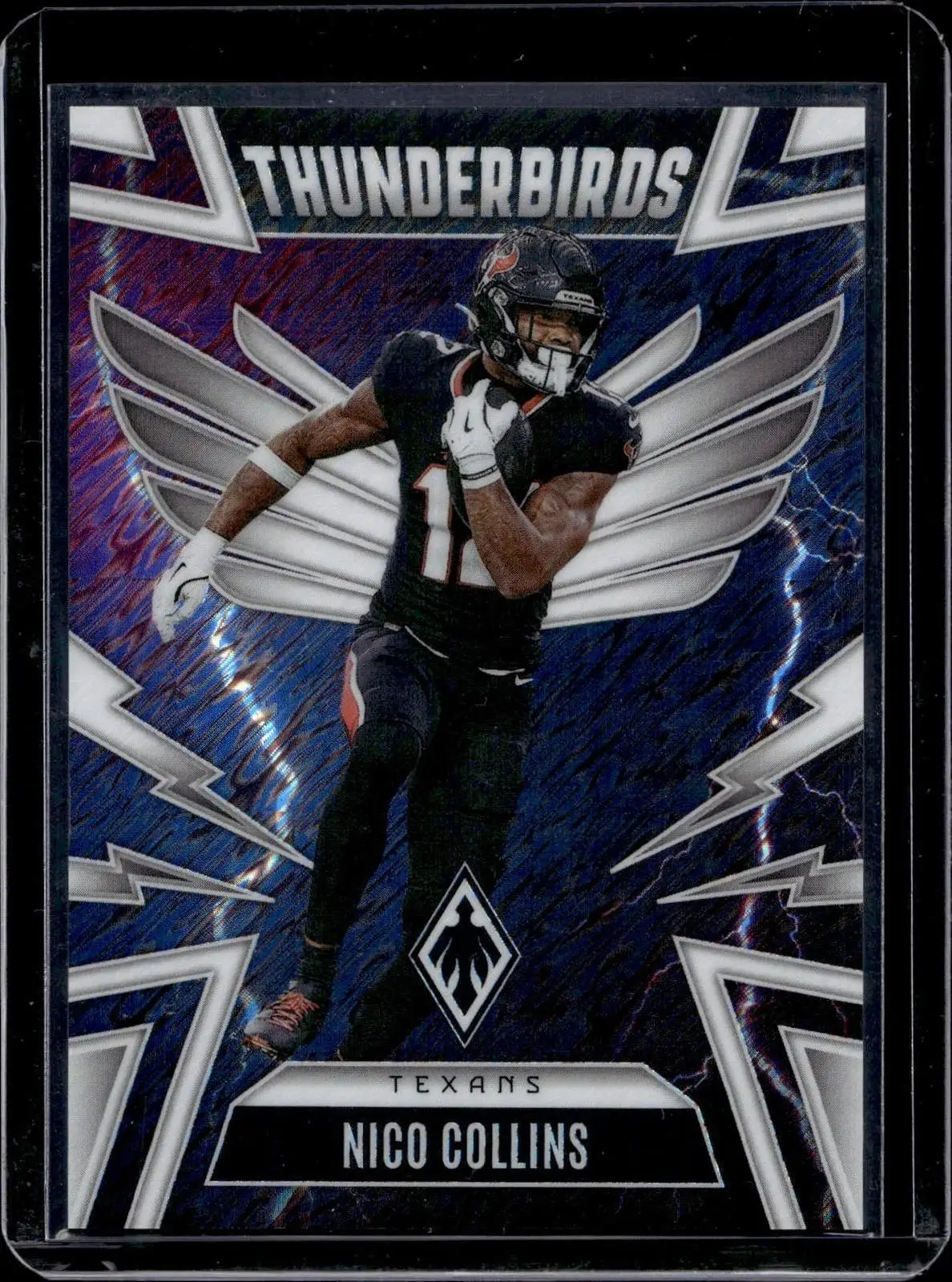 Nico Collins 2025 Panini Phoenix Thunderbirds White Shimmer SSP Houston Texans 20