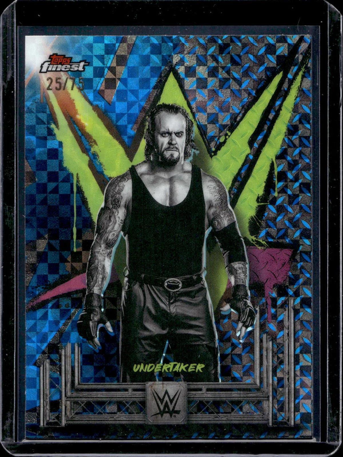 Undertaker 2025 Topps Finest WWE Blue Checkerboard /75 187