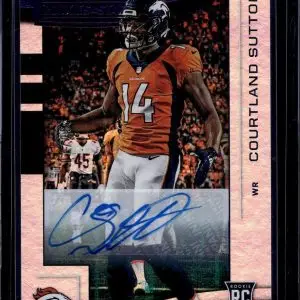Courtland Sutton 2018 Panini Rookies & Stars RC Purple Auto /25 Denver Broncos