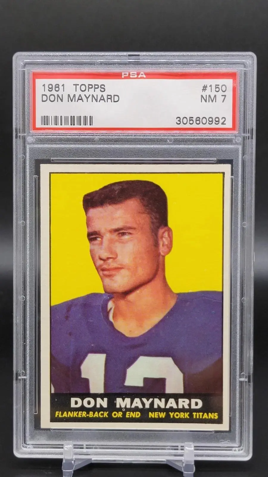 Don Maynard 1961 Topps Rookie RC New York Titans 150 PSA 7