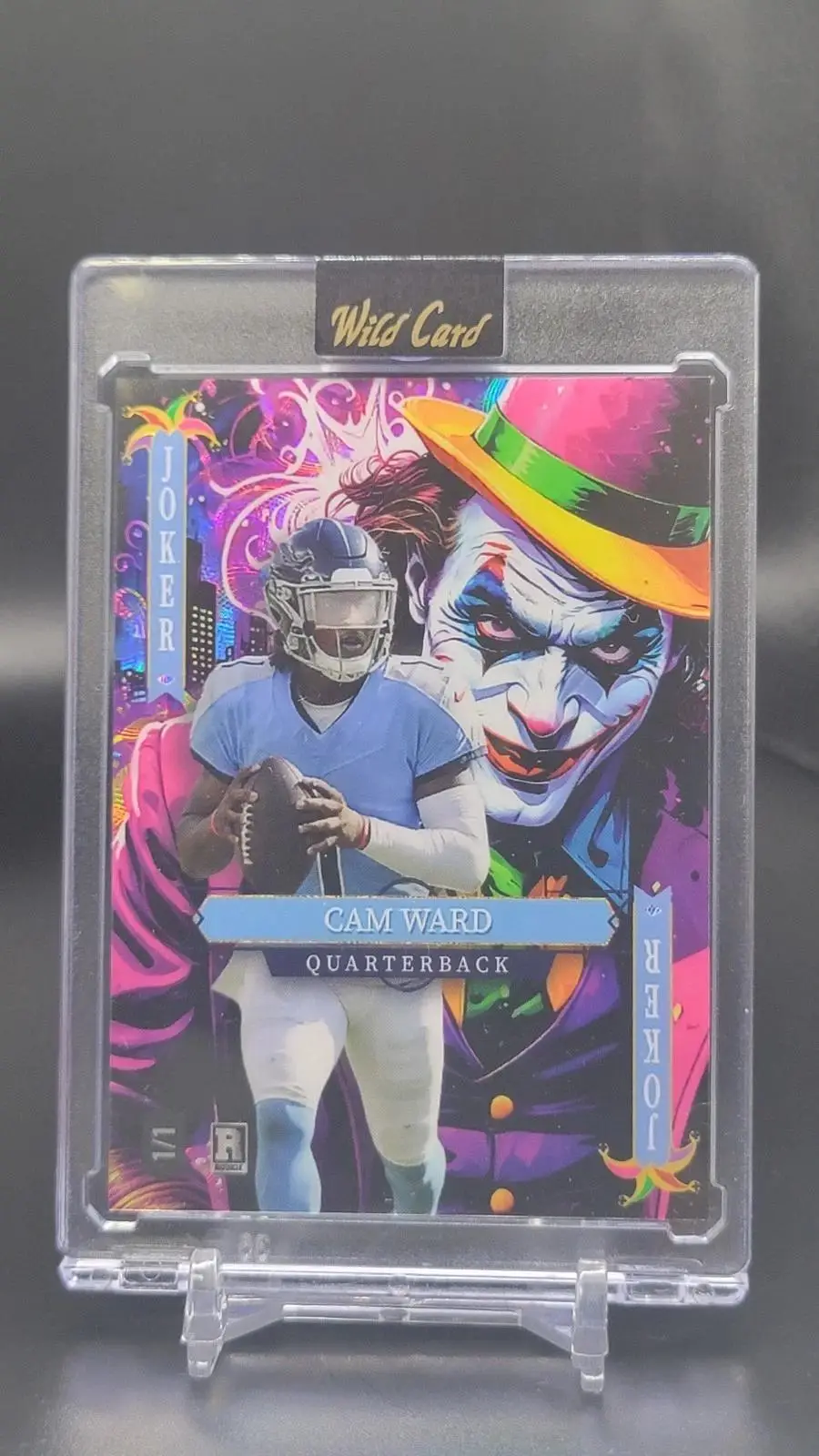 Cam Ward 2025 Wild Card Jokers Wild 1/1 Tennessee Titans #SDJWM-CWNg03