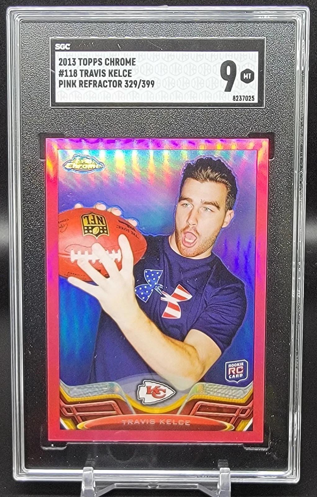 Travis Kelce 2013 Topps Chrome Pink RC /399 Kansas City Chiefs 118 SGC 9