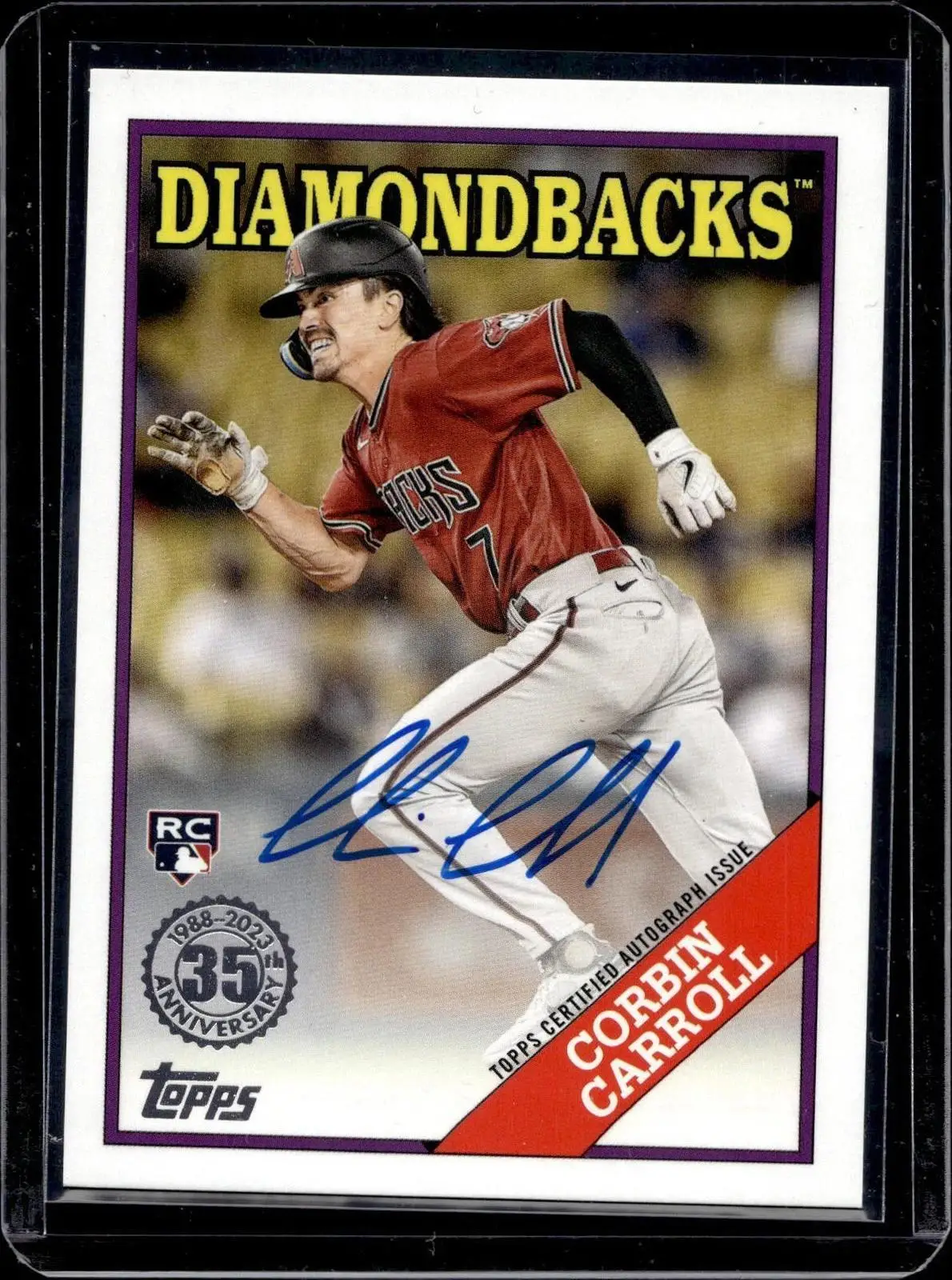 Corbin Carroll 2023 Topps Update 1988 Auto Arizona Diamondbacks 88BAU-CCA