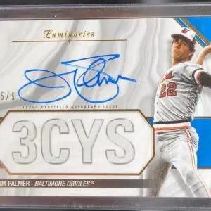 Jim Palmer 2022 Topps Luminaries Auto /5 Baltimore Orioles MOM-JP
