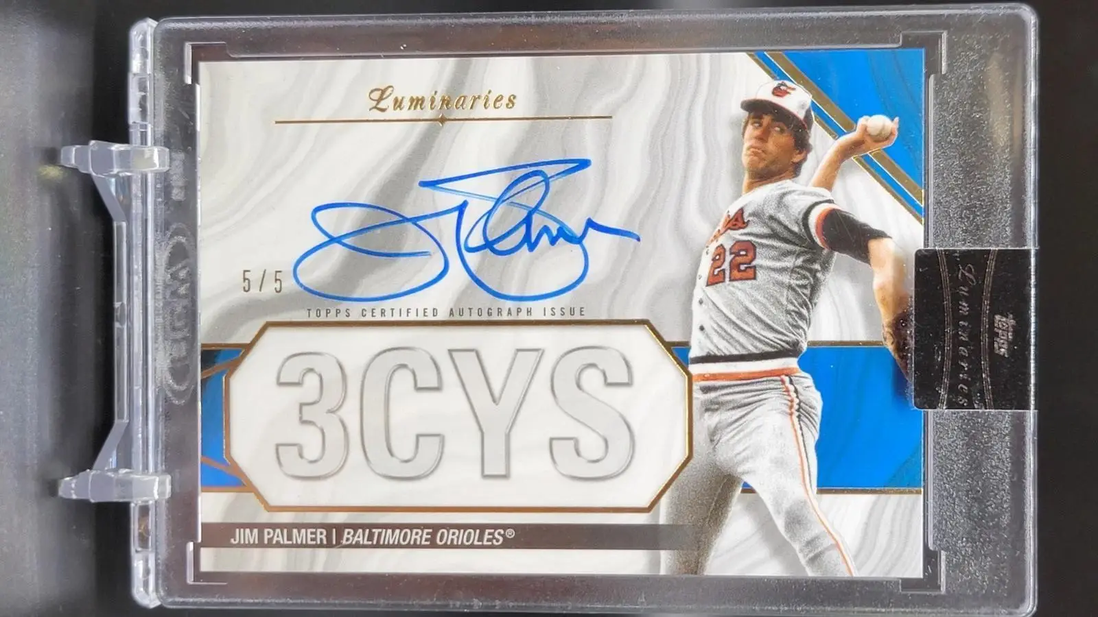 Jim Palmer 2022 Topps Luminaries Auto /5 Baltimore Orioles MOM-JP