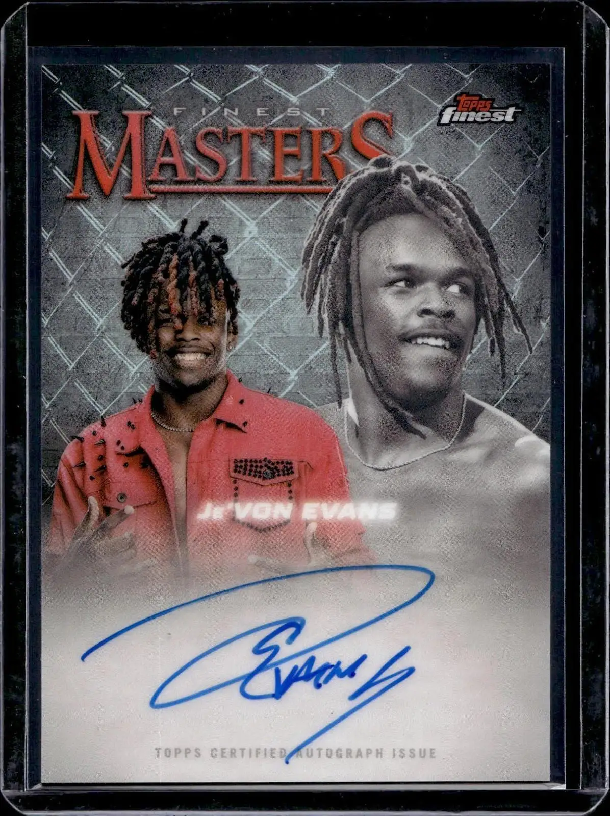 Je'Von Evans 2025 Topps Finest WWE Masters Refractor Auto FM-JVE