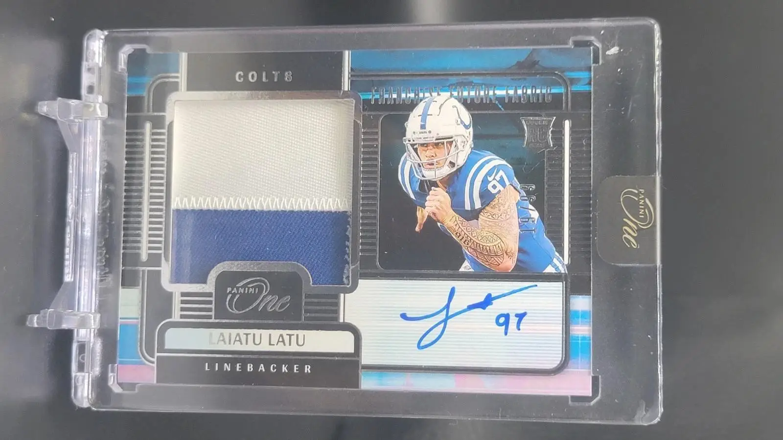 Laiatu Latu 2024 Panini One Relic Auto /99 Indianapolis Colts #94
