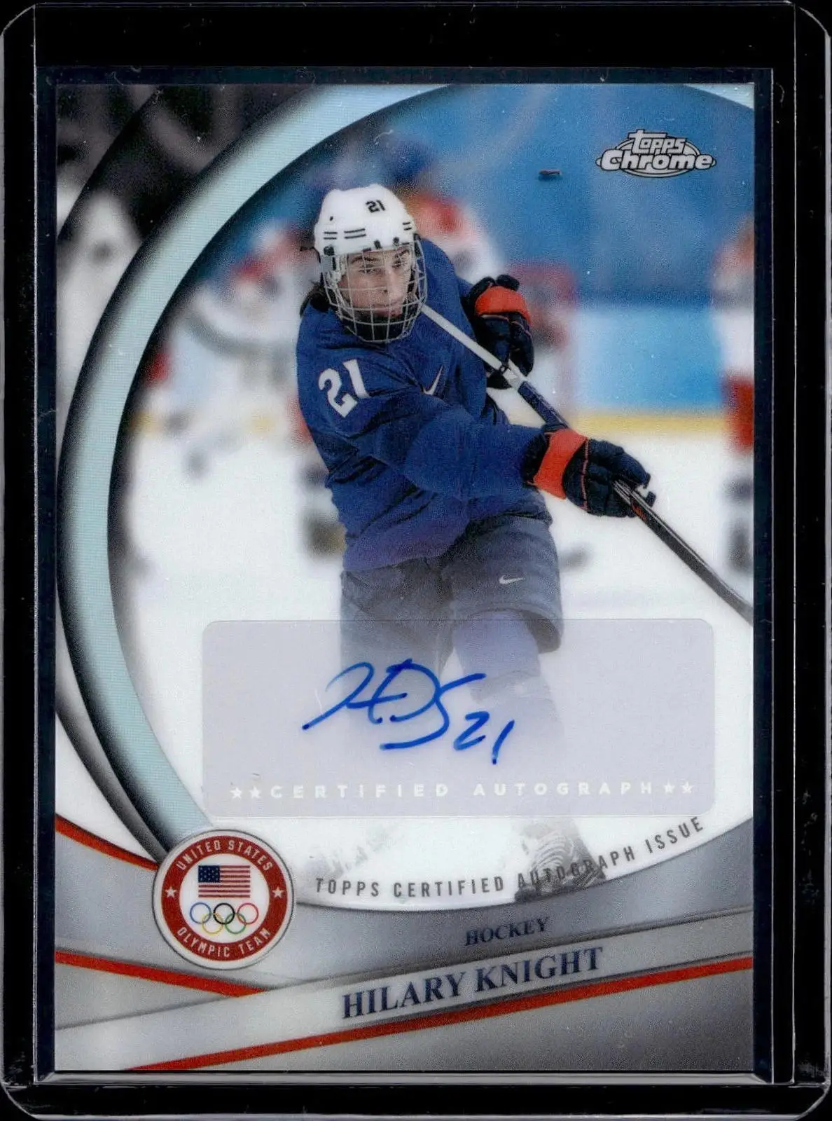 Hilary Knight 2026 Topps Chrome U.S. Winter Olympic Auto BCA-HKN