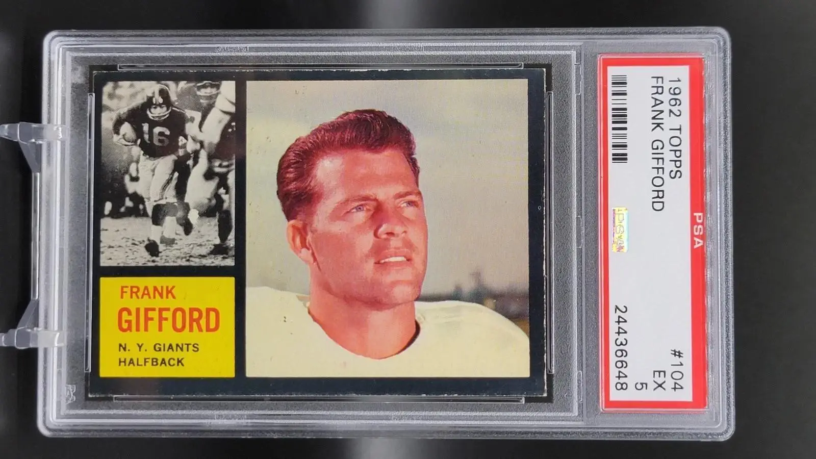 Frank Gifford 1962 Topps New York Giants 104 PSA 5