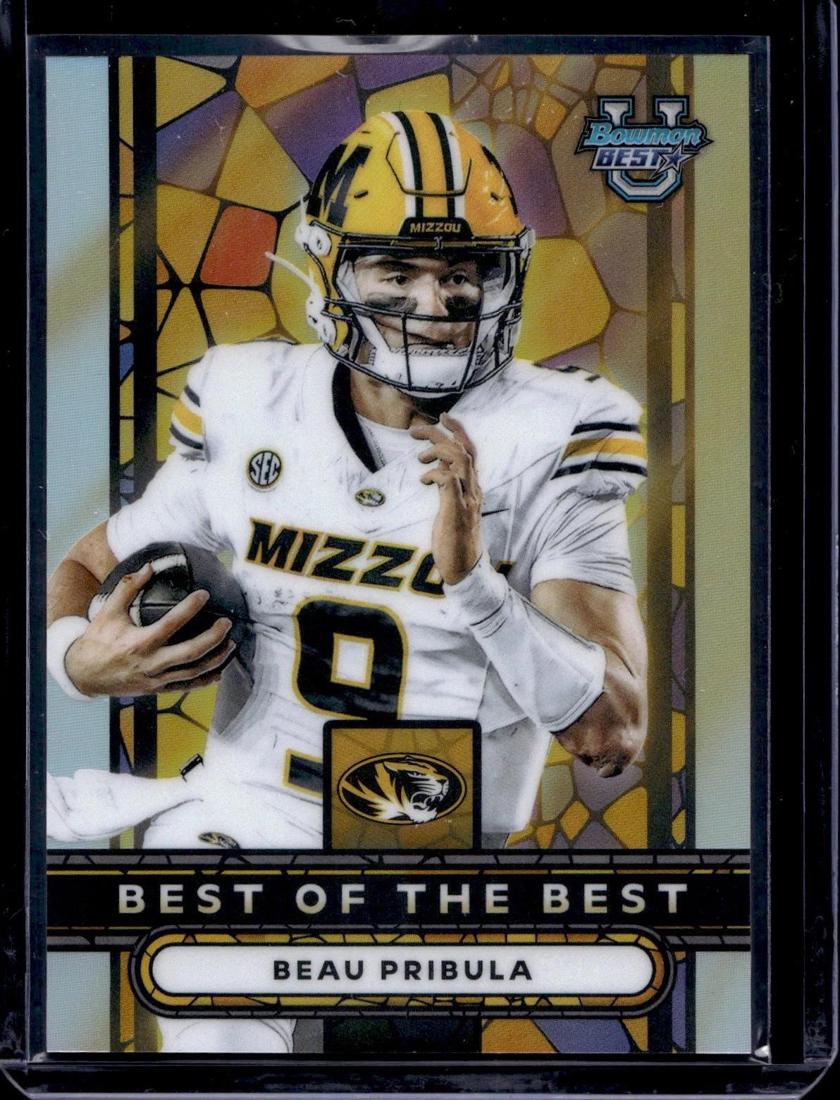 Beau Pribula 2025 Bowman University Best Best Of The Best Missouri Tigers BB-21