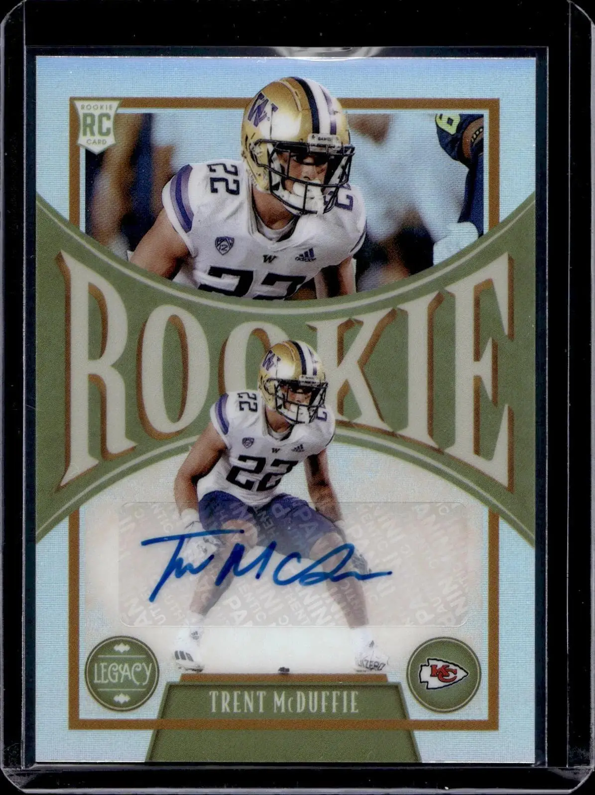 Trent McDuffie 2022 Panini Legacy RC Penmanship Silver Auto Kansas City Chiefs