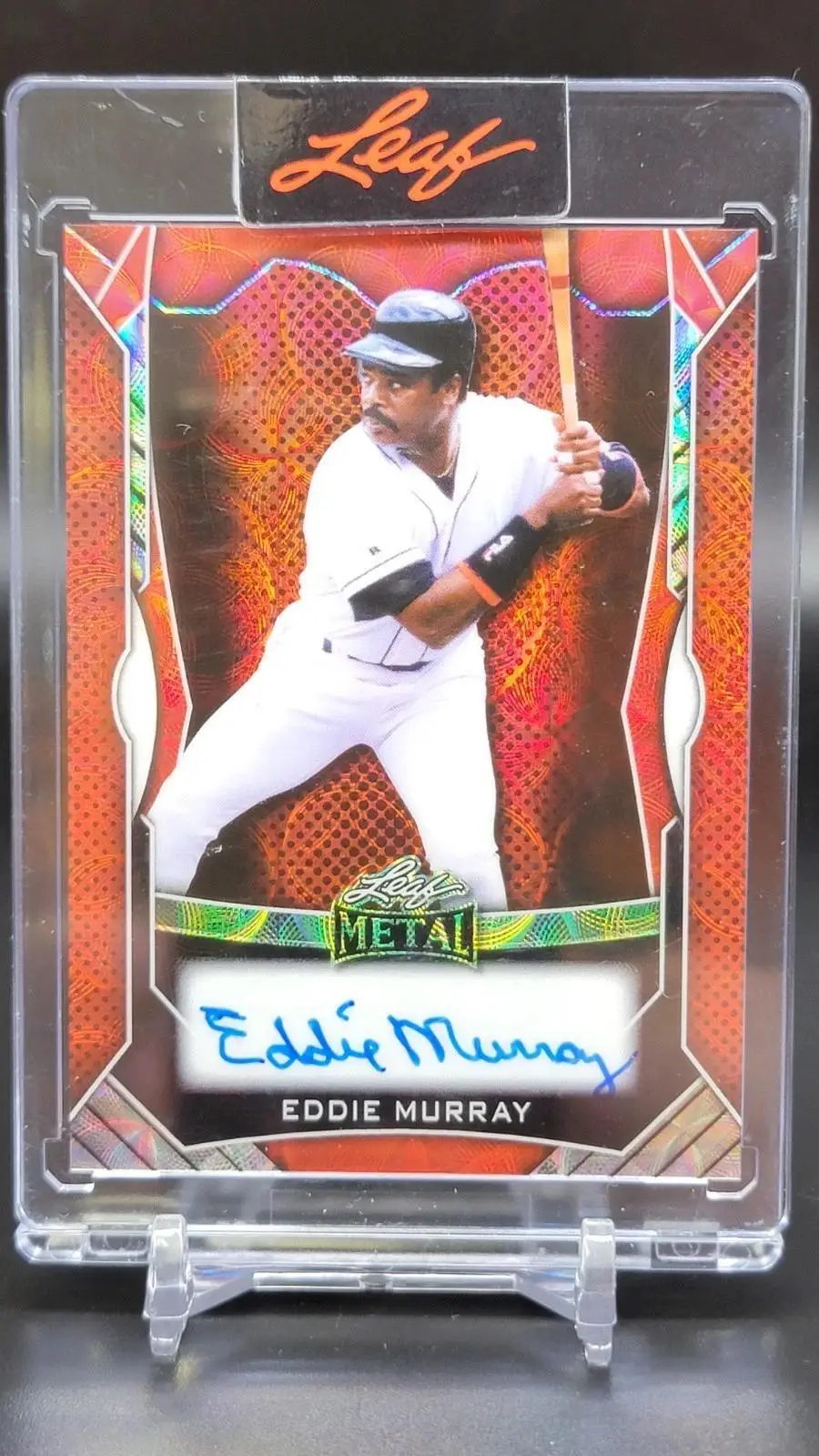 Eddie Murray 2025 Leaf Metal Red Auto /3 Baltimore Orioles