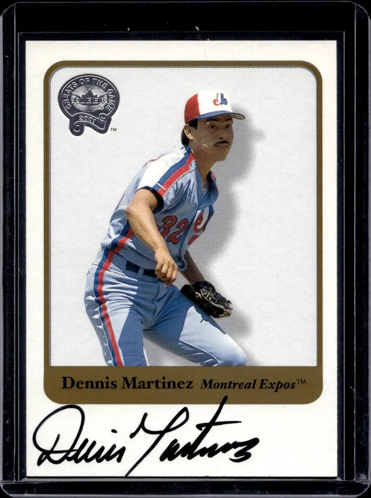 Dennis Martinez 2001 Fleer Greats of the Game Auto Montreal Expos