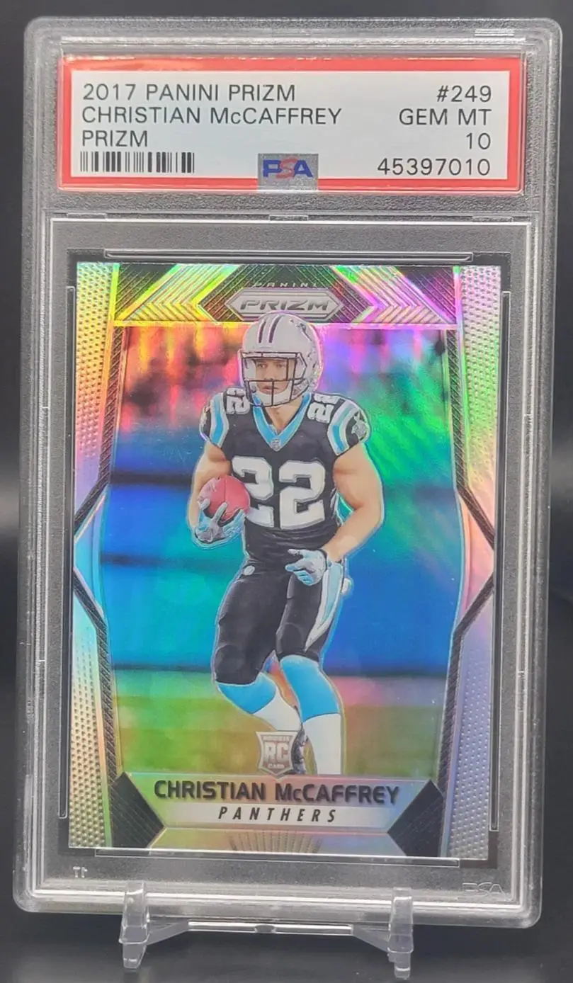 Christian McCaffrey 2017 Panini Prizm Carolina Panthers #249 PSA 10