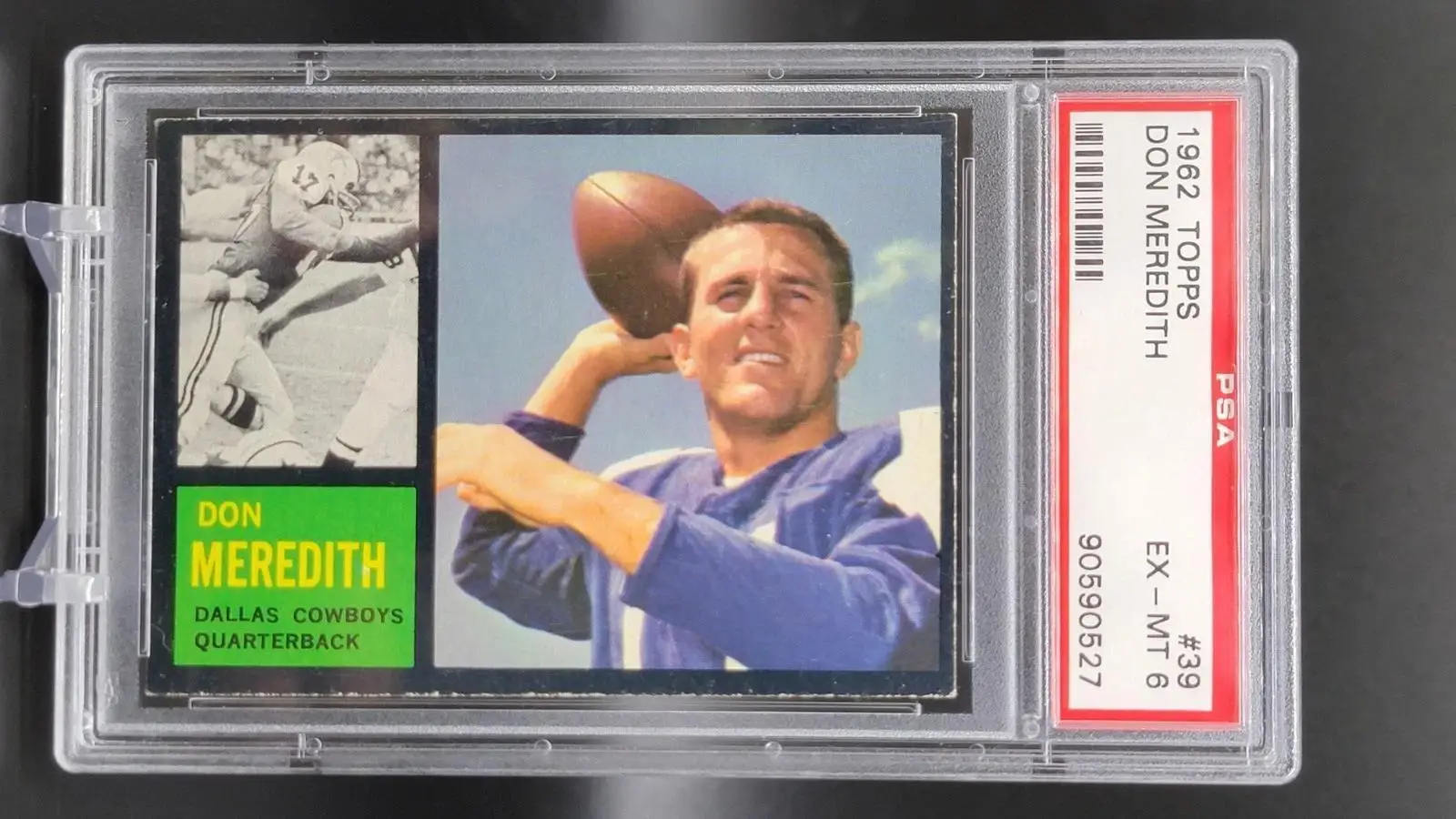 Don Meredith 1962 Topps Dallas Cowboys 39 PSA 6