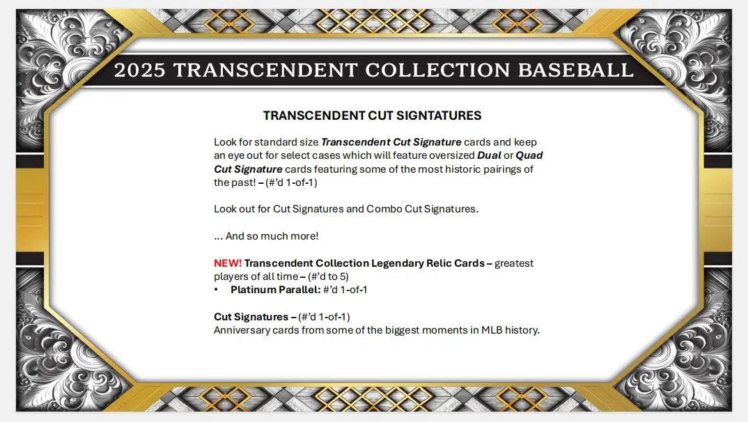 2025 Topps Transcendent Collection Baseball Hobby Case - Image 6