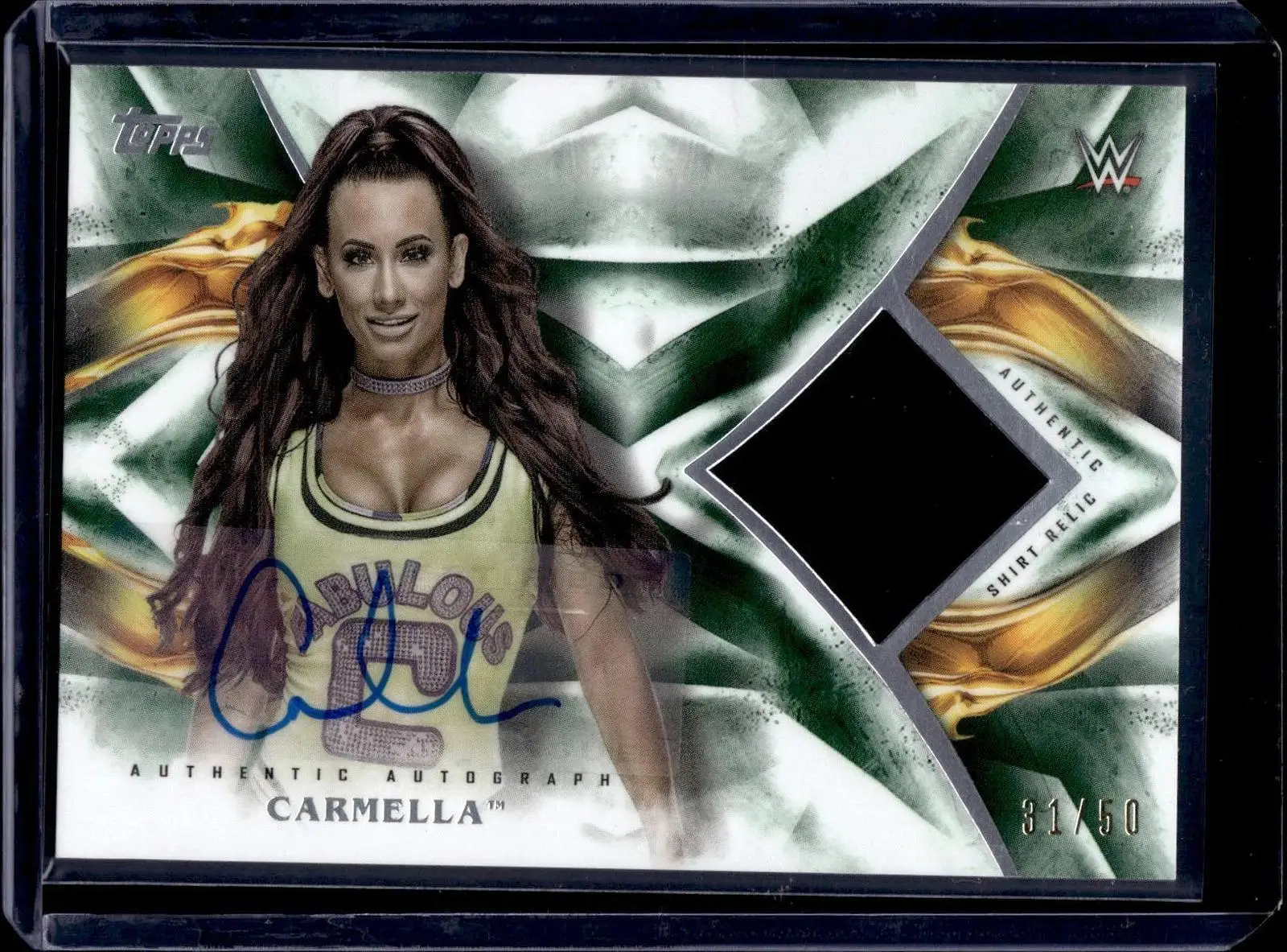 Carmella 2019 Topps WWE Undisputed Undisputed Auto Relic /50 UAR-CM