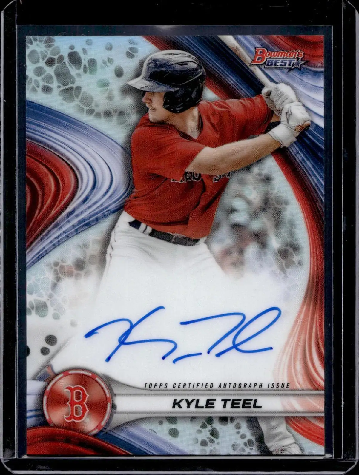 Kyle Teel 2024 Bowman's Best Best of 2024 Refractor Auto Boston Red Sox B24-KT