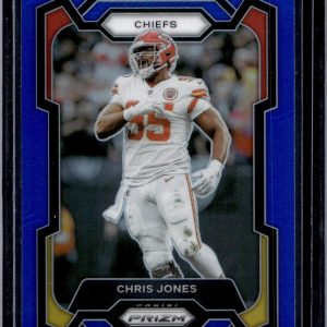 Chris Jones 2023 Panini Prizm Blue Retail SSP Kansas City Chiefs 142