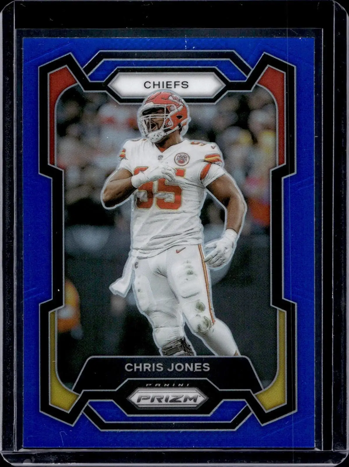Chris Jones 2023 Panini Prizm Blue Retail SSP Kansas City Chiefs 142