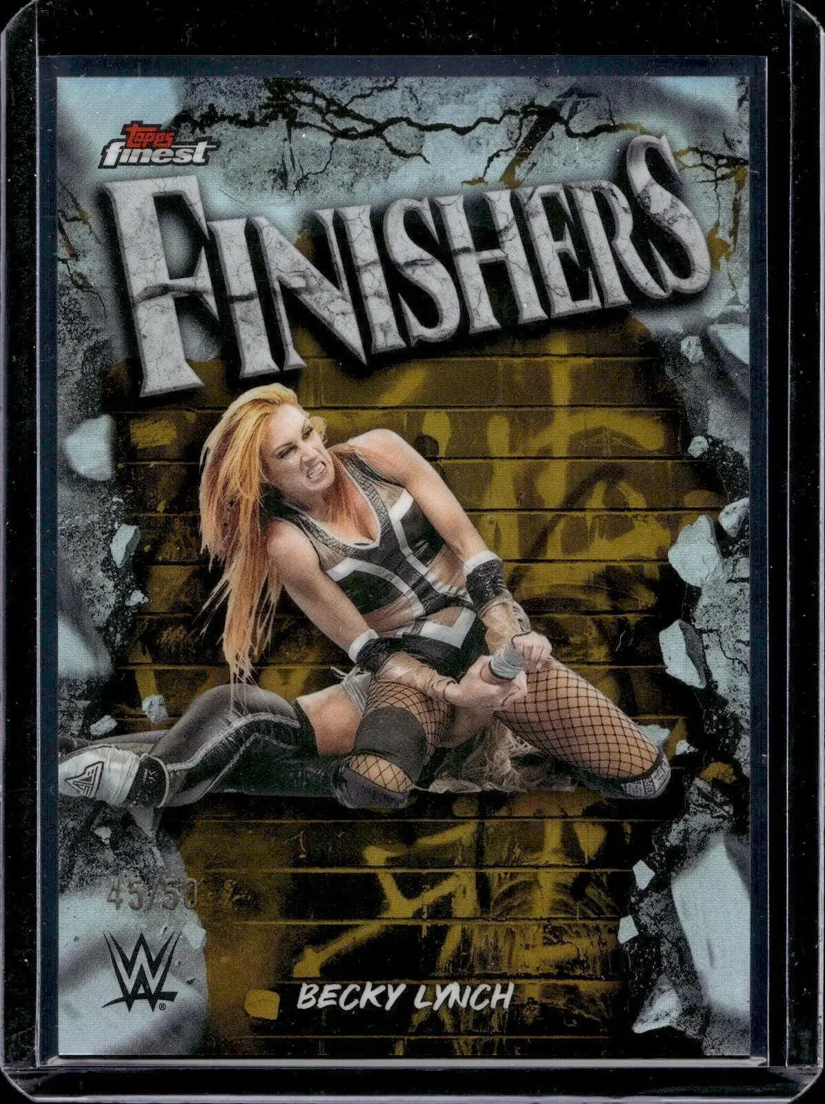 Becky Lynch 2025 Topps Finest WWE Finishers Gold /50 FNS-BK