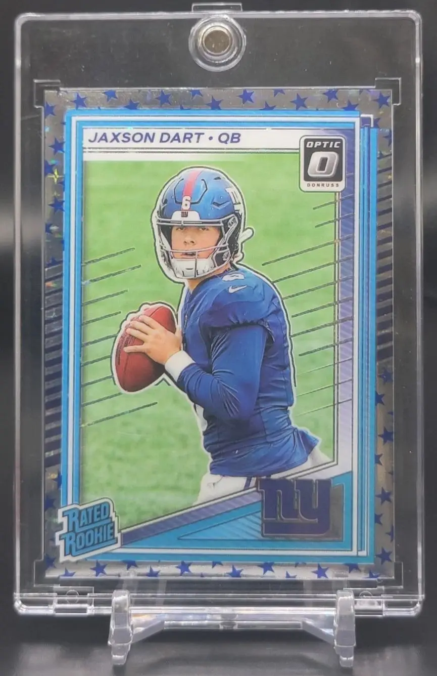 Jaxson Dart 2025 Panini Rated Rookie Blue Stars New York Giants #273