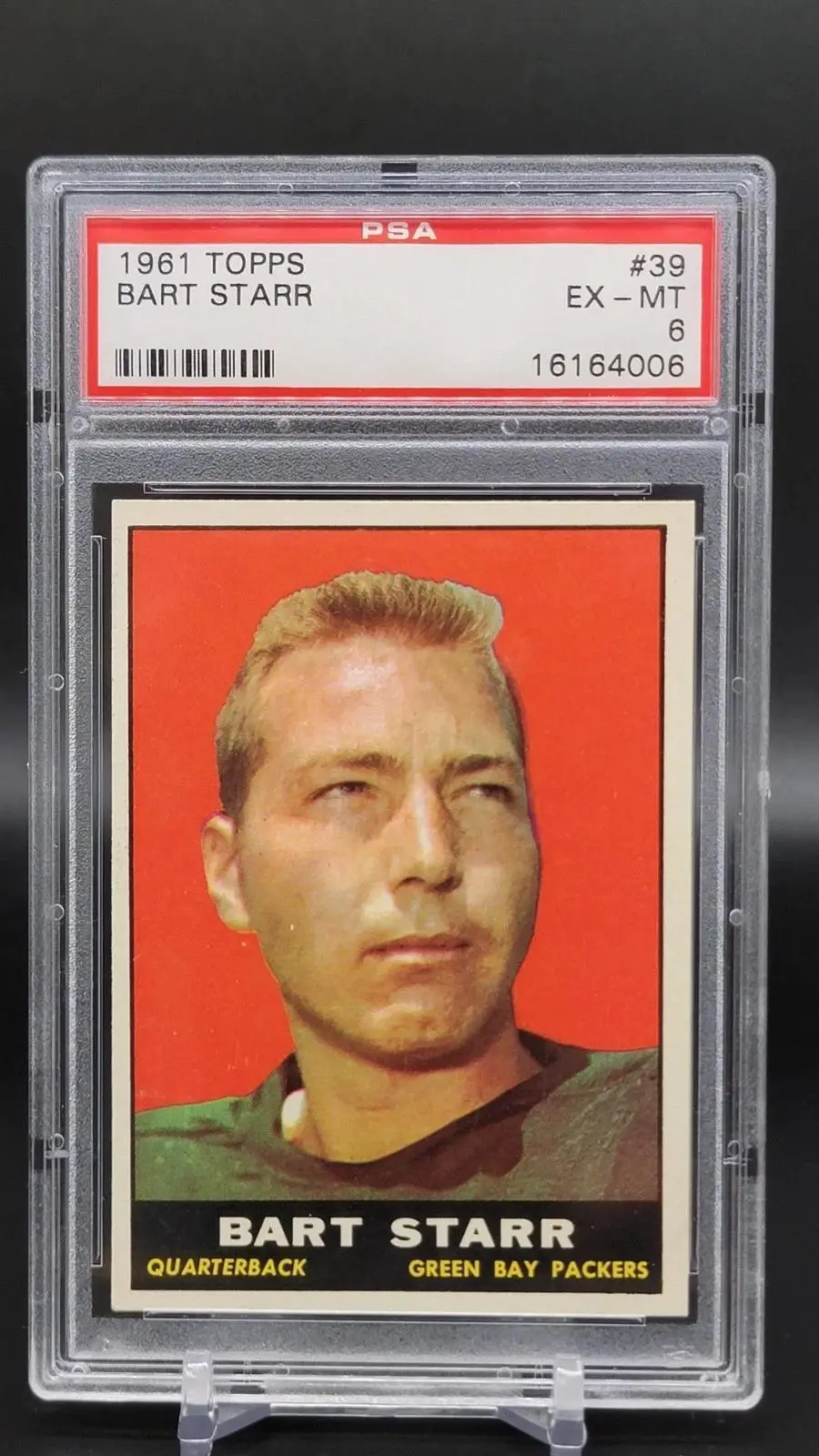 Bart Starr 1961 Topps Green Bay Packers 39 PSA 6