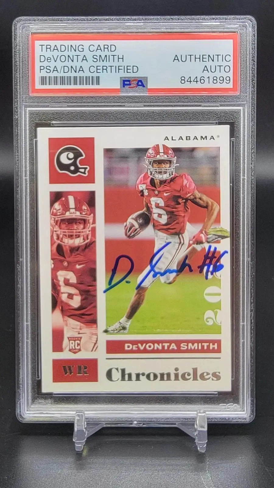 DeVonta Smith Signed 2021 Panini Chronicles Alabama Crimson Tide PSA Authentic