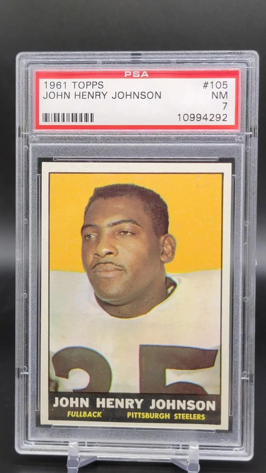 John Henry Johnson 1961 Topps Pittsburgh Steelers 105 PSA 7