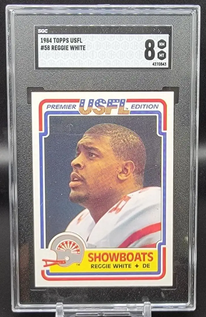 Reggie White 1984 Topps USFL Memphis ShowBoats 58 SGC 8