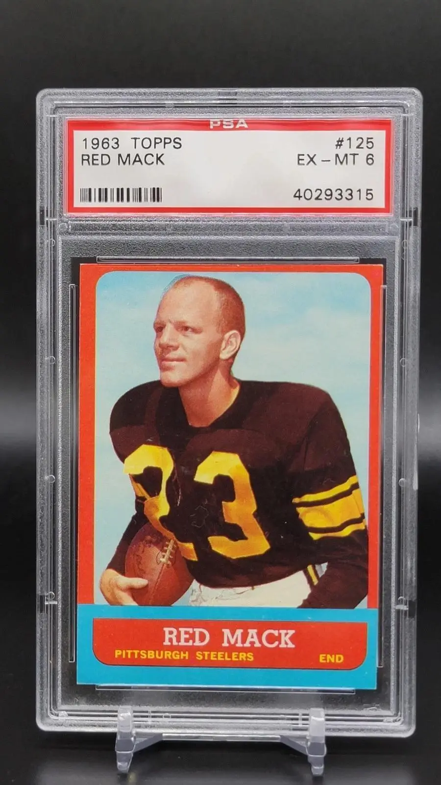 Red Mack 1963 Topps Pittsburgh Steelers 125 PSA 6
